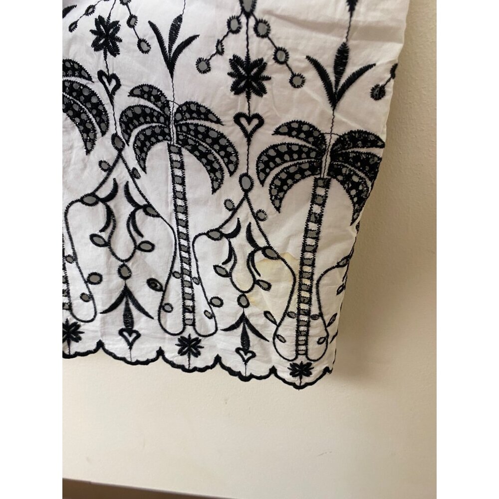 London Times Womens Petite Sleeveless Eyelet Shift Dress White Size 12P Defected - Picture 9 of 11